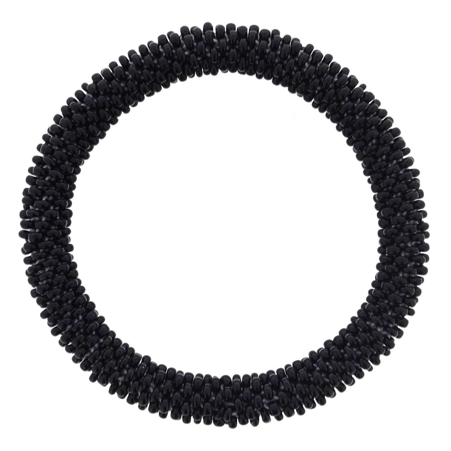 Kids Black Seed Beaded Bracelet, 6.5" Around