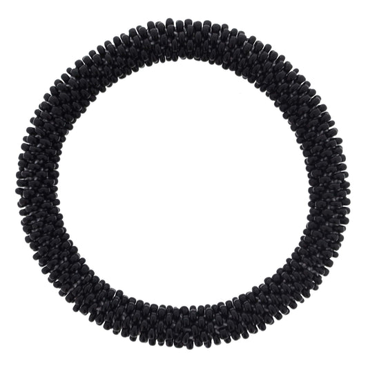 Kids Black Seed Beaded Bracelet, 6.5" Around