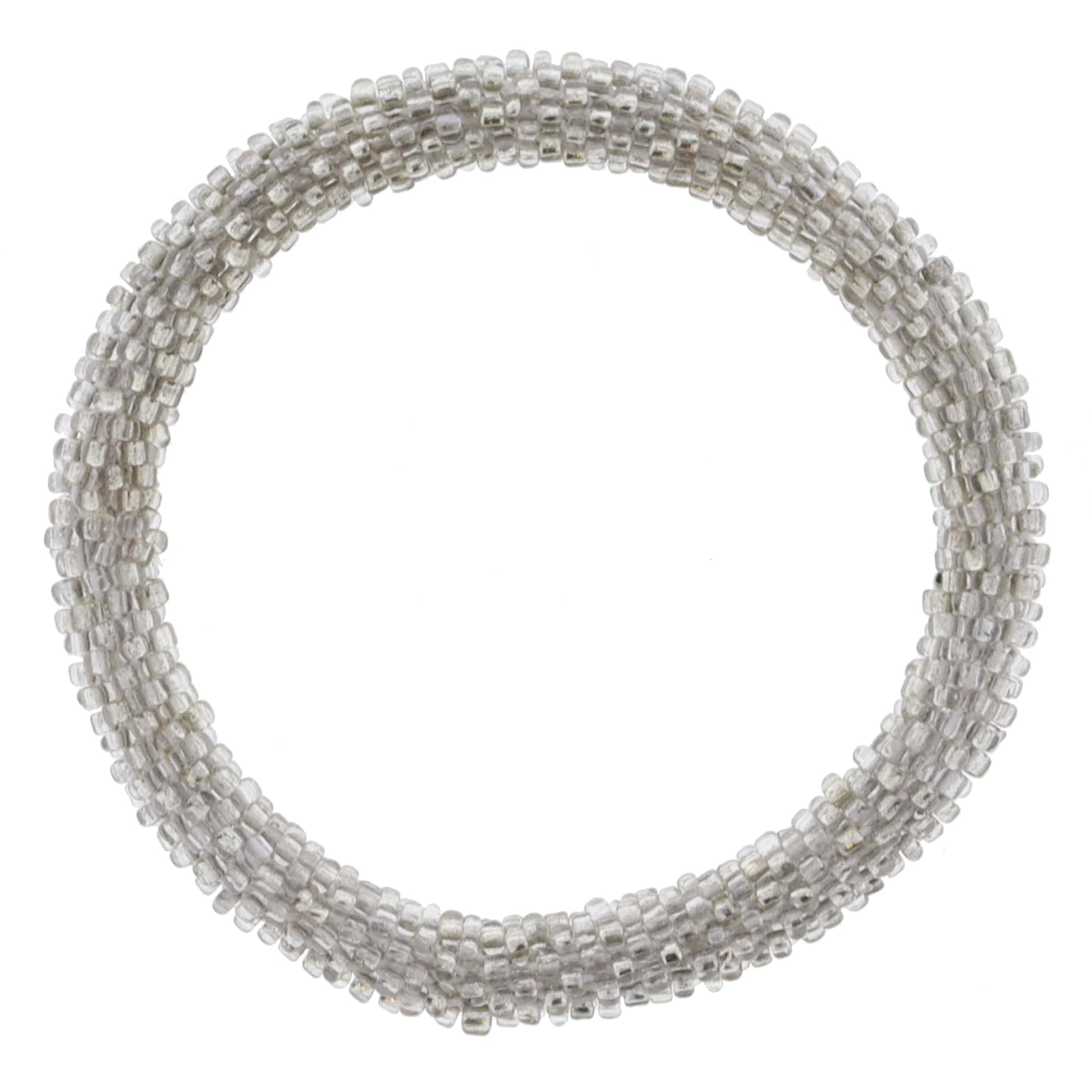 Kids Silver Seed Beaded Bracelet, 6.5" Around