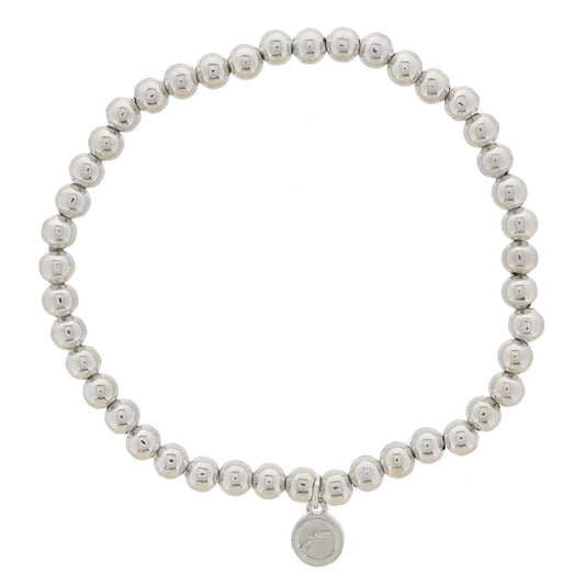 My Golden Chain! 18K White Gold Plated Medium Ball Beaded Bracelet