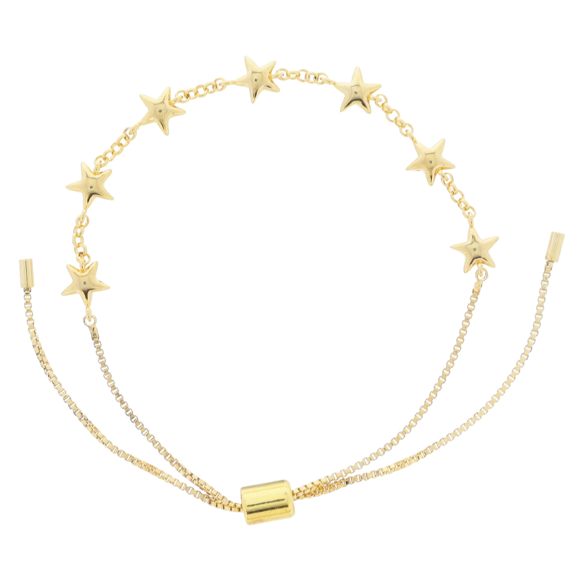 18K Gold Plated Star Chain Bracelet