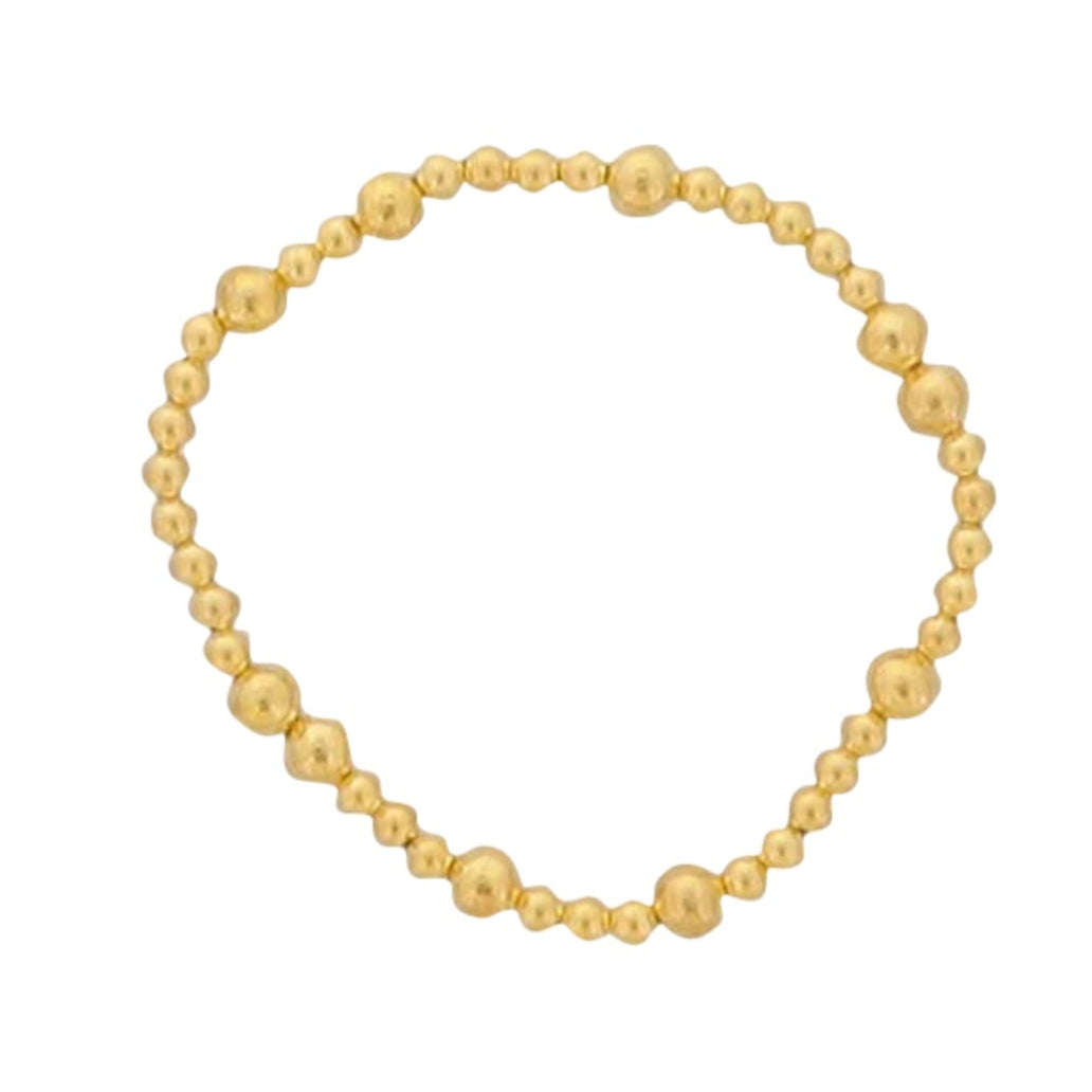 18K Gold Plated Beaded Stretch Bracelet