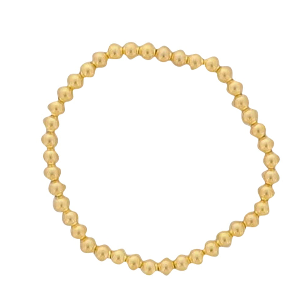 18K Gold Plated Beaded Stretch Bracelet