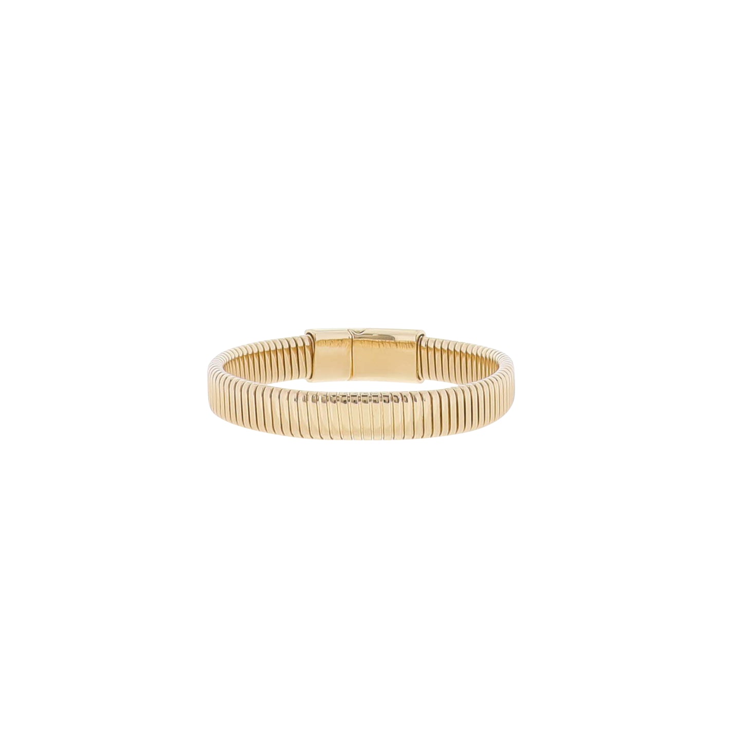 Gold Omega Chain Bracelet with Magnetic Closure