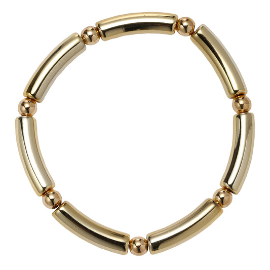 Gold Bar Beaded Bracelet