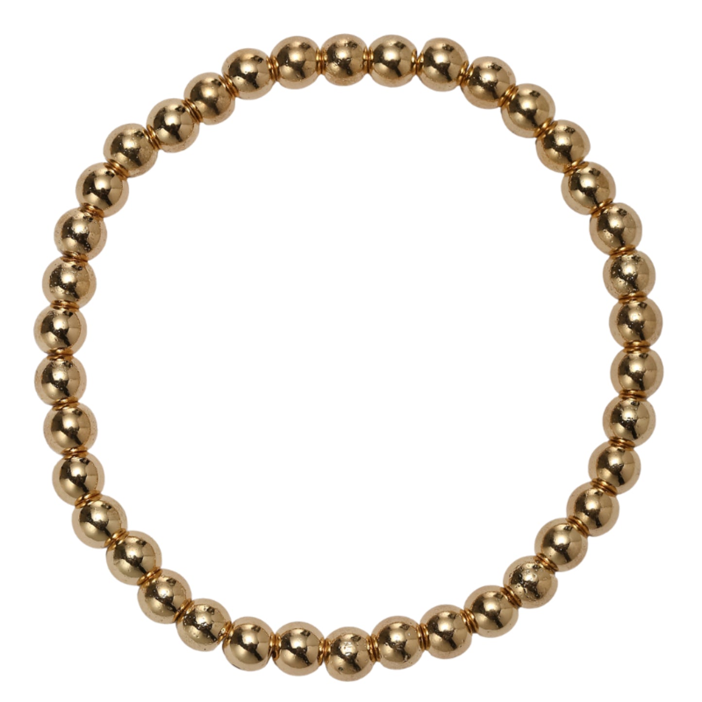 Gold Small Gold Ball Beaded Bracelet