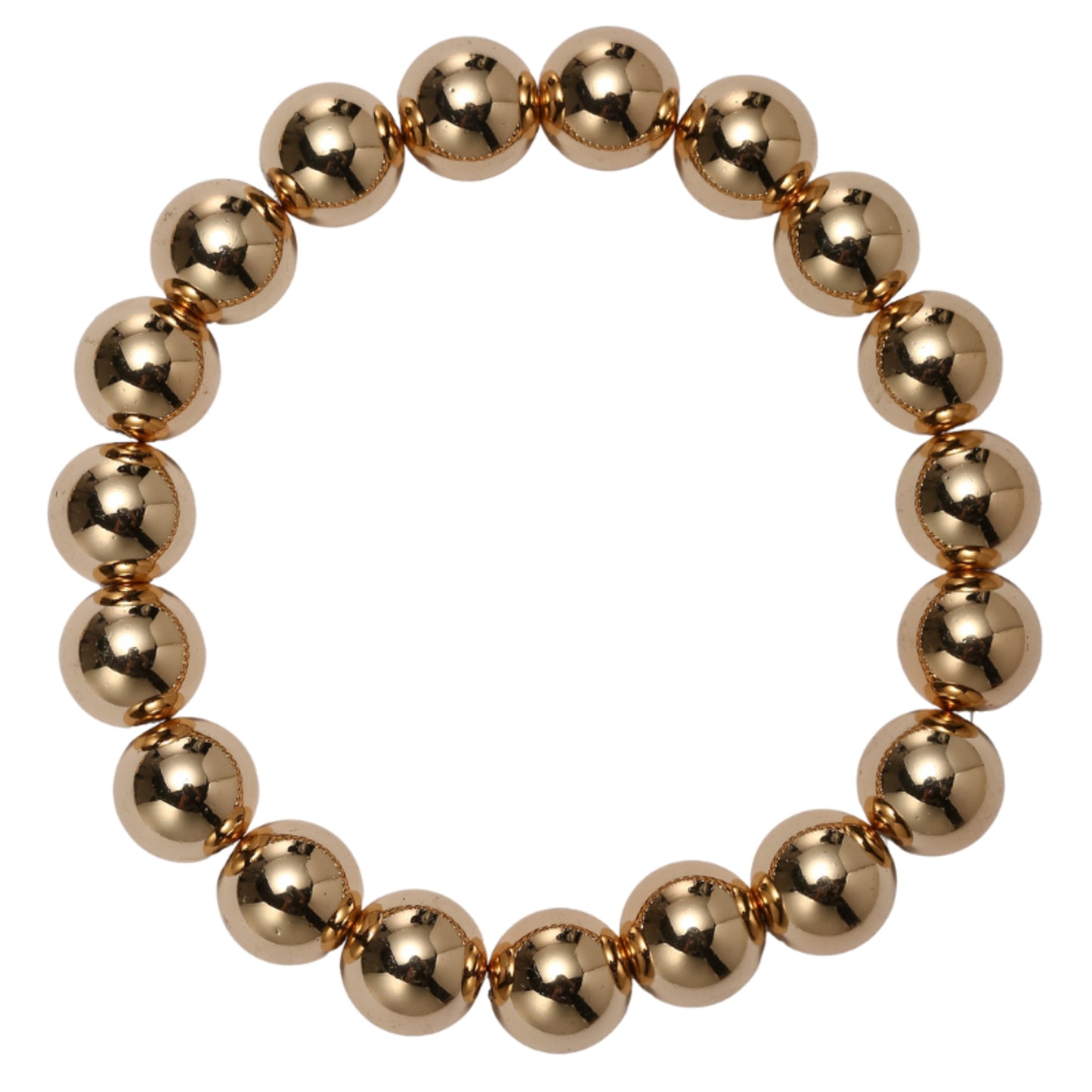 Gold Large Gold Ball Beaded Bracelet