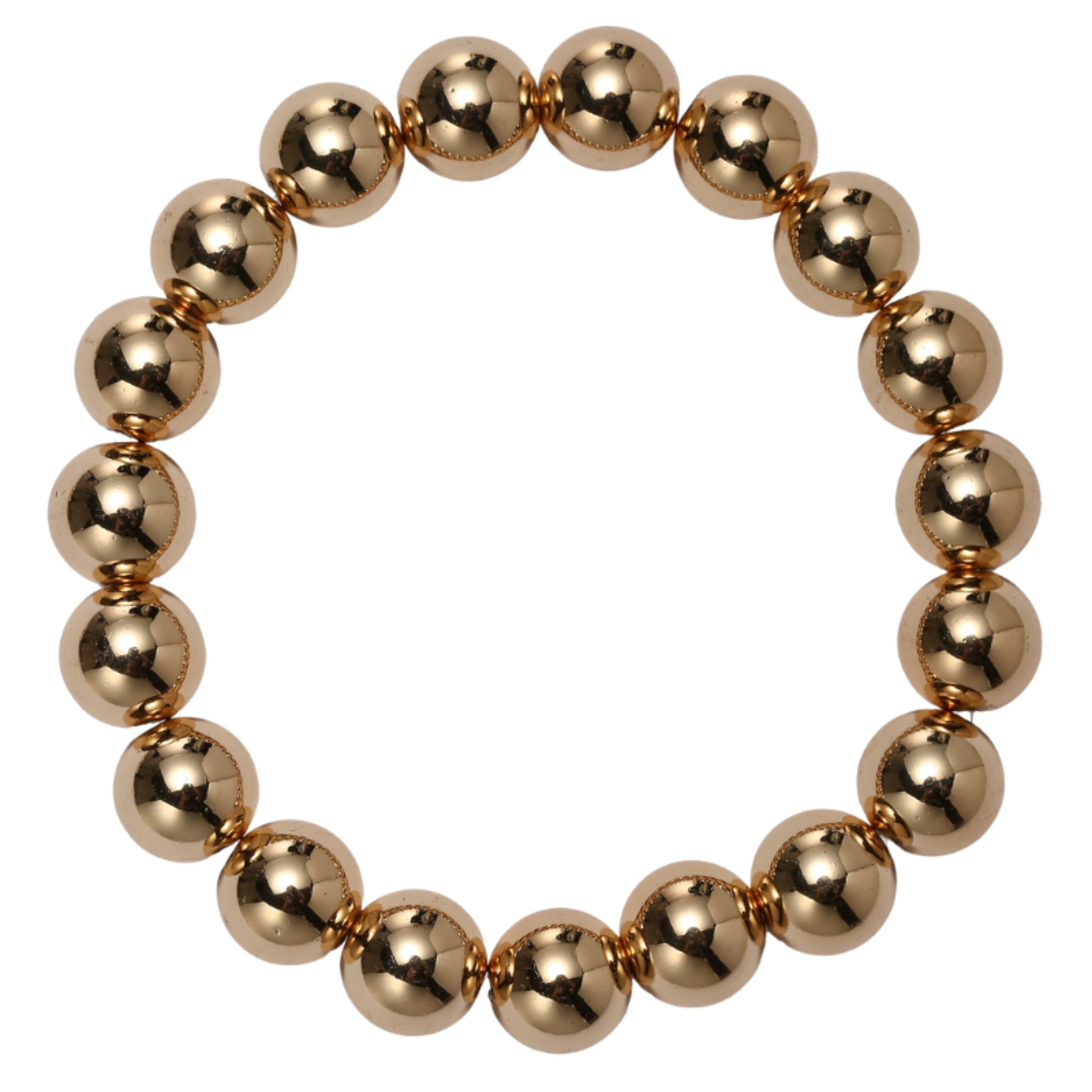 Gold Large Gold Ball Beaded Bracelet