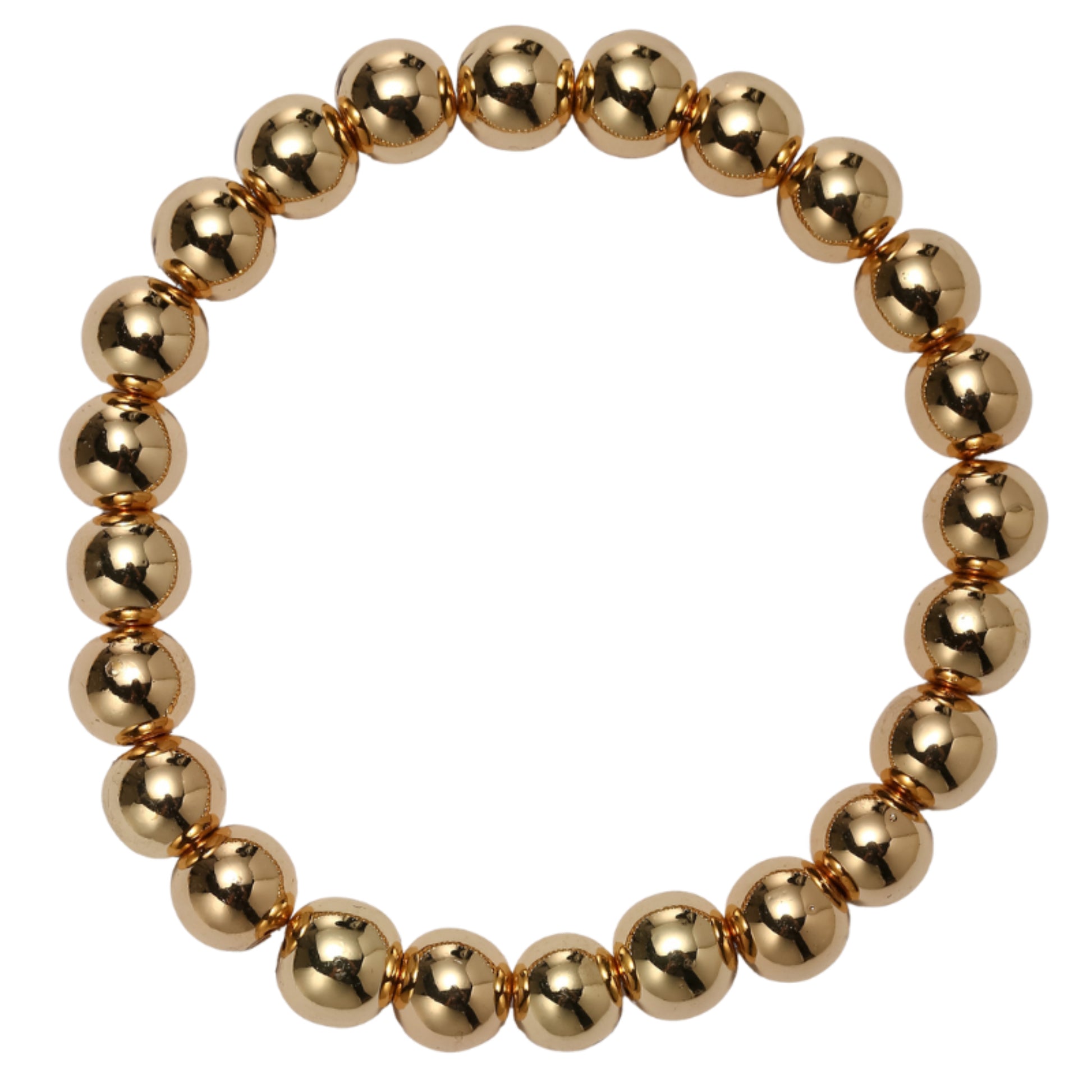 Gold Medium Gold Ball Beaded Bracelet