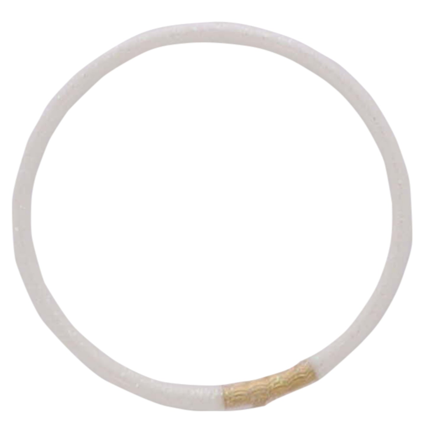 Kids White Glitter Tube Bracelet