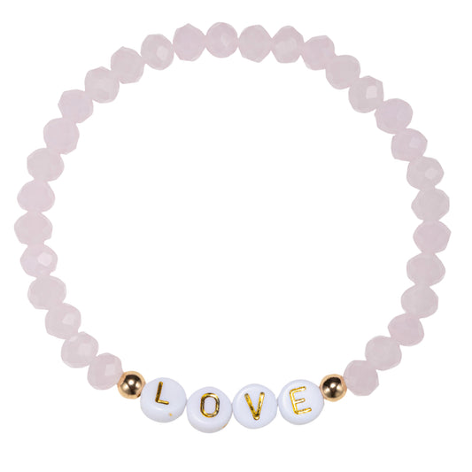 Lavender, Pink, Yellow, Orange, Tq Beaded Stretch Bracelet with Spacers