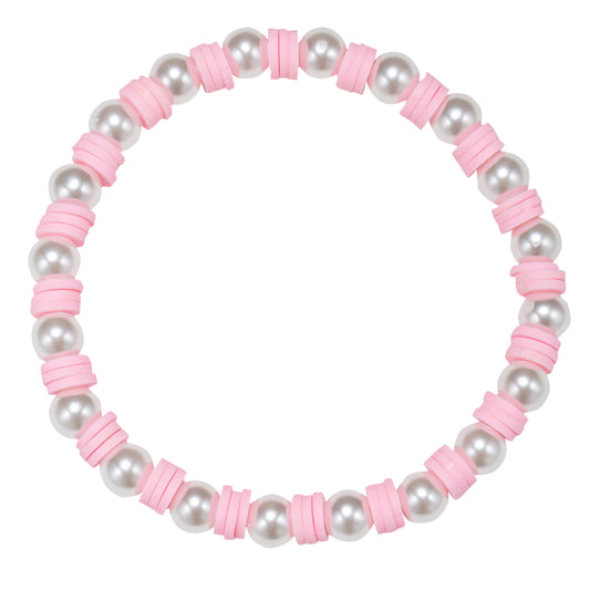 Tq Rubber Beaded Stretch Bracelet