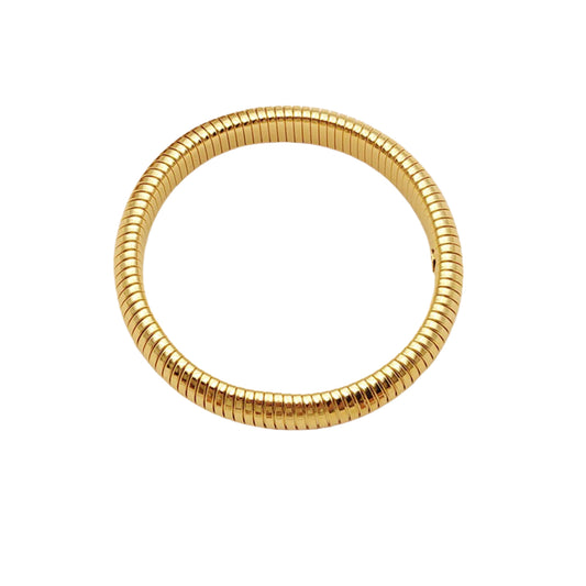 18K Gold Plated Large Stretchy Bangle Bracelet