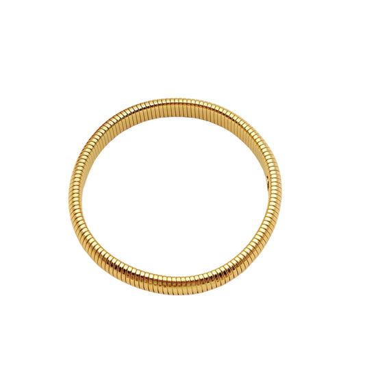 18K Gold Plated Medium Stretchy Bangle Bracelet