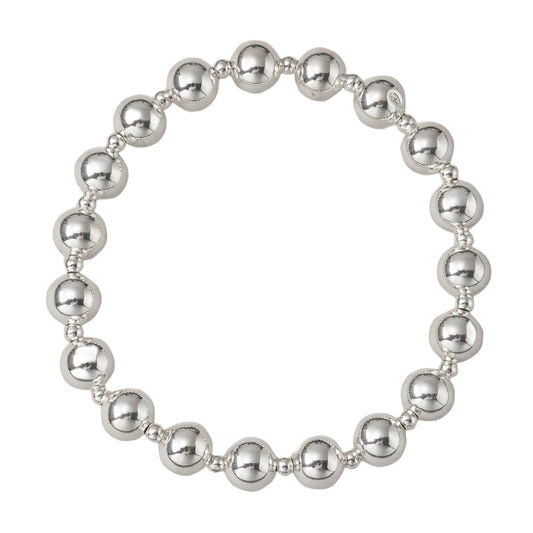 18K Gold Plated Ball Beaded Stretch Bracelet