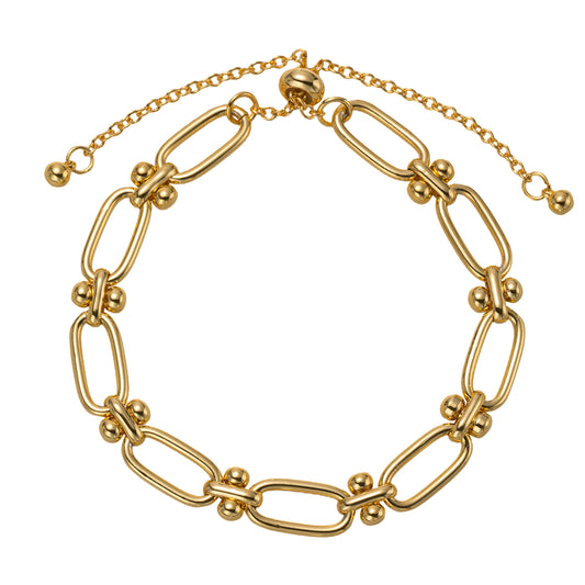 18K Gold Plated Geometry Chain Bracelet