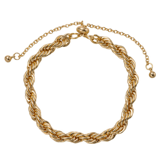 18K Gold Plated Rope Chain Bracelet