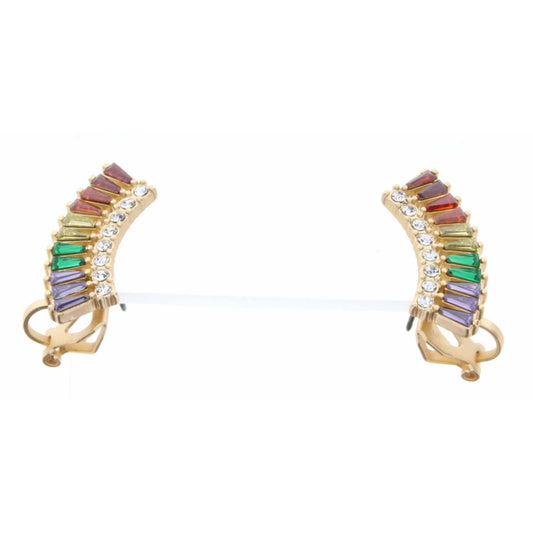 Rainbow Czech Ear Hugger Earring