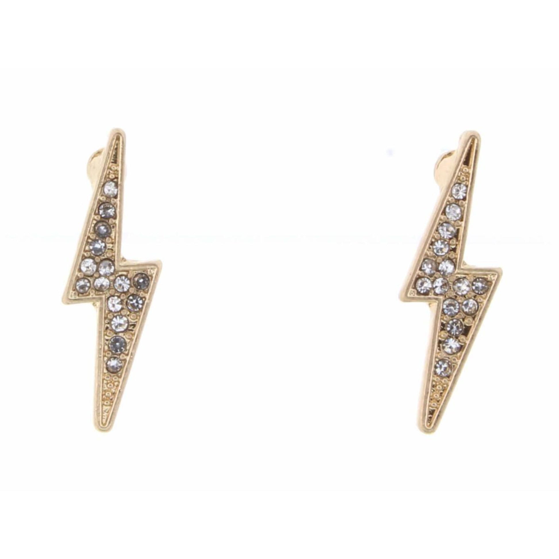 Clear Crystal Lightning Bolt Earring