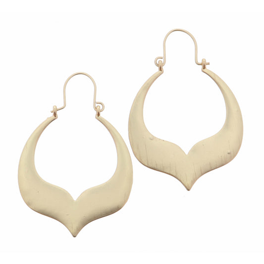 Gold Ornate Hoop Earring