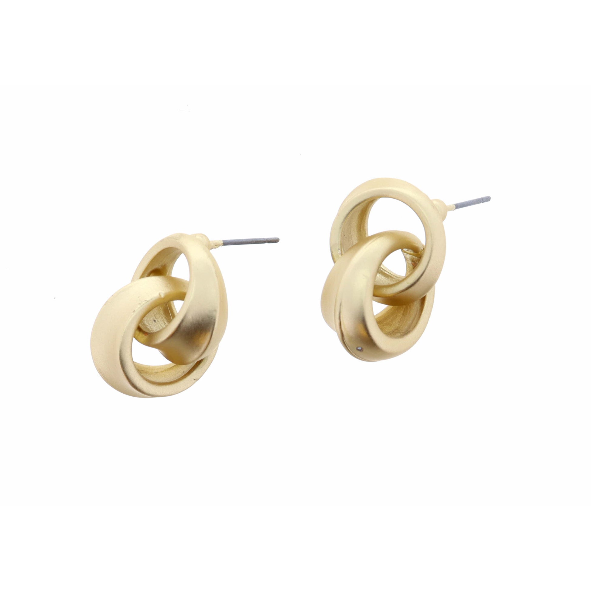 Gold Interlocking Hoops Earring