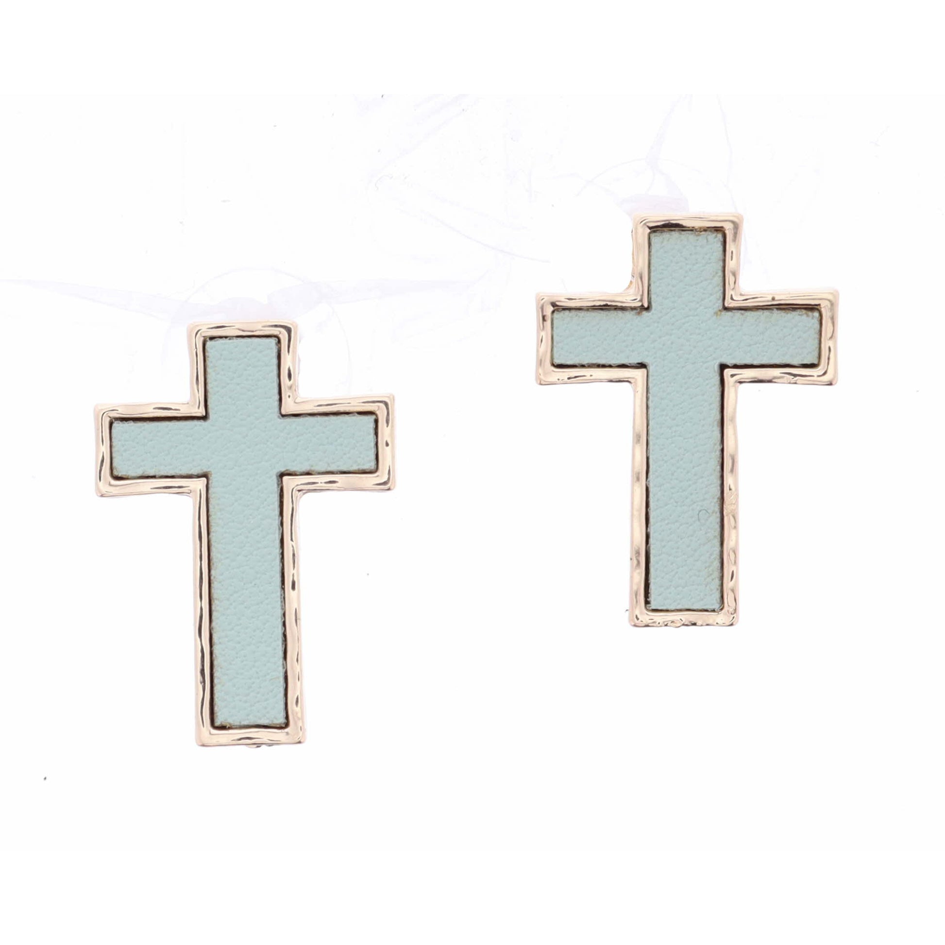 Mint Cross Stud Earring