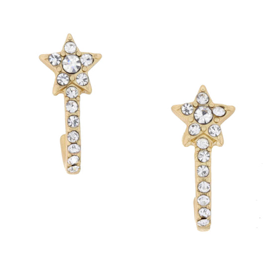 Crystal Star Huggie Earring