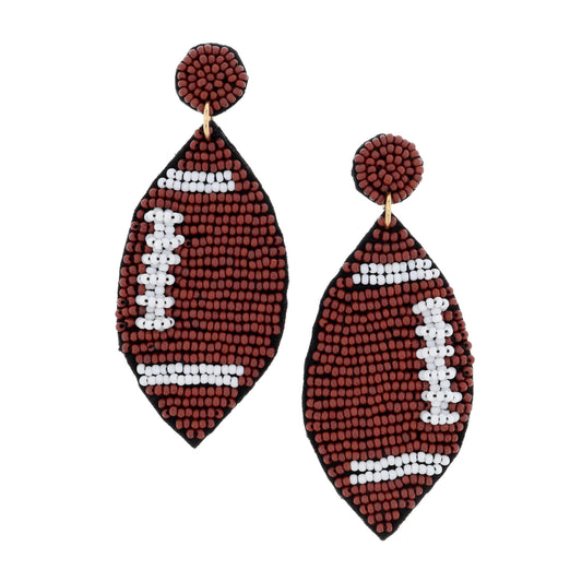 Orange, Purple, Black Seed Bead "Trick" and "Treat" Earring