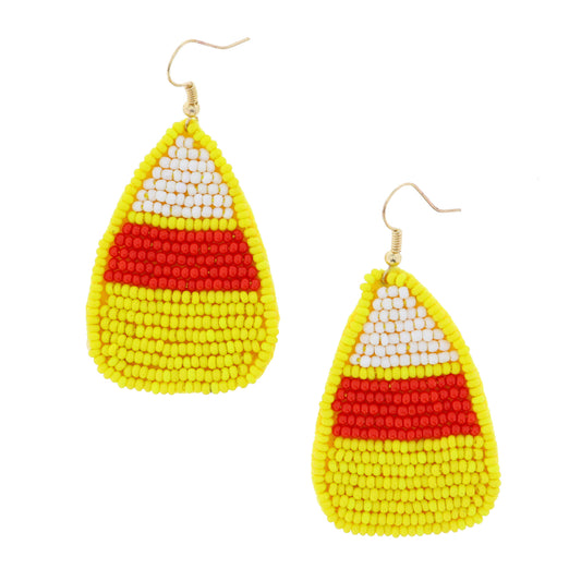Beaded Candy Corn Earring