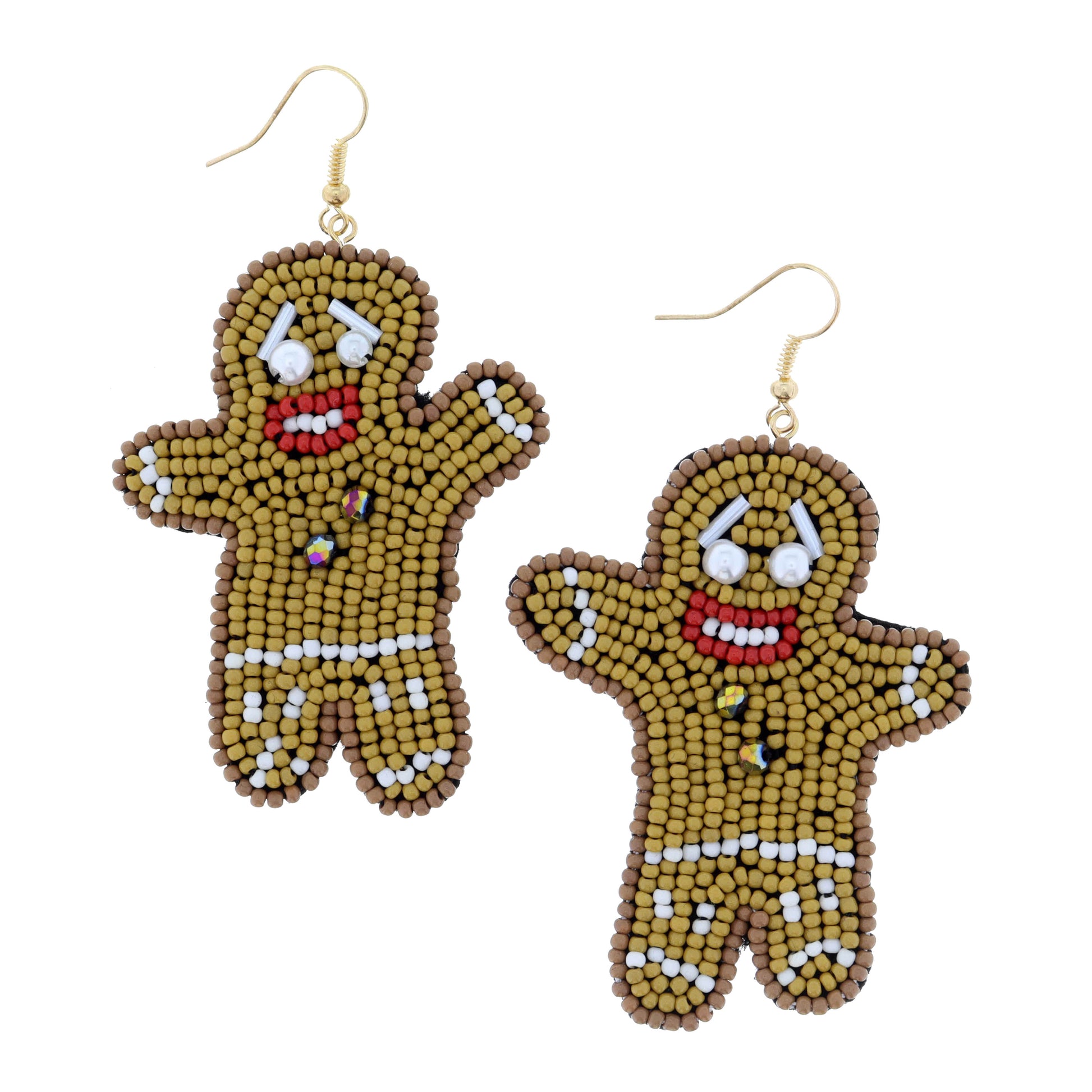 Beaded Gingerbread Earring