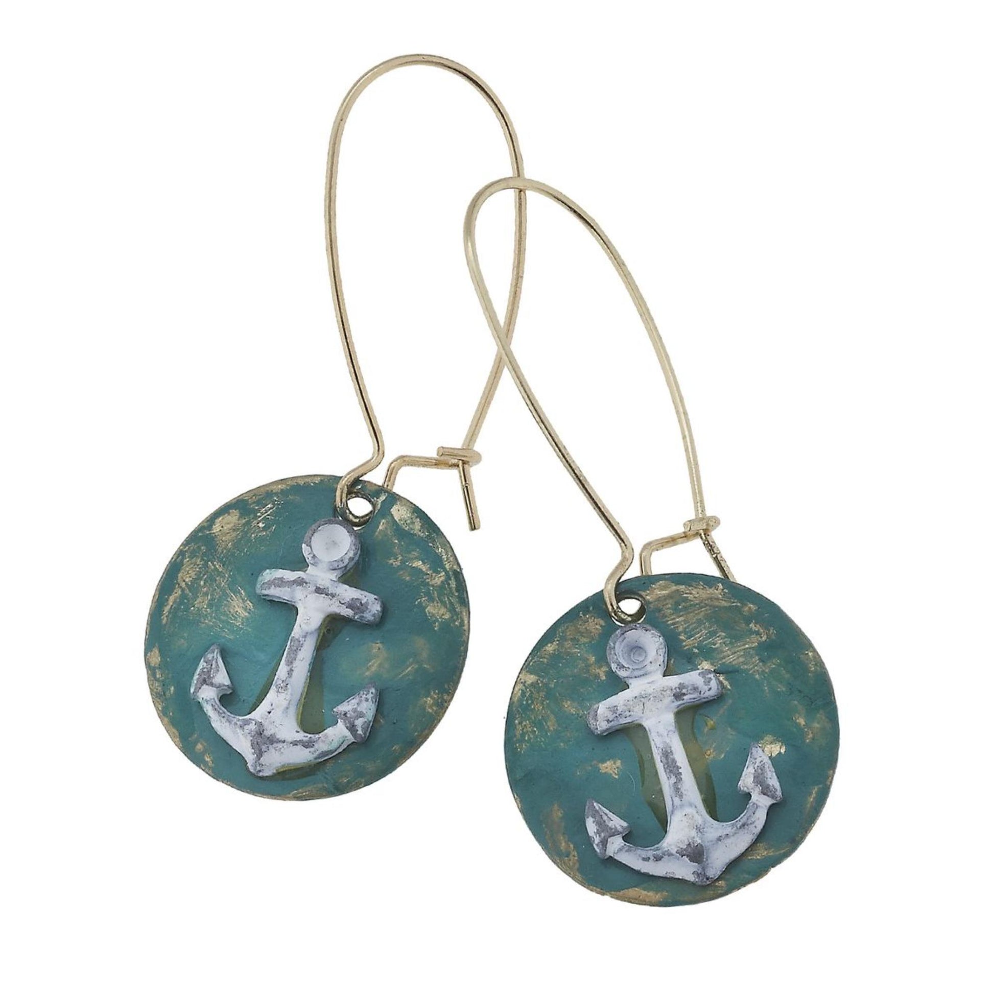 2-Tone Anchor Earring