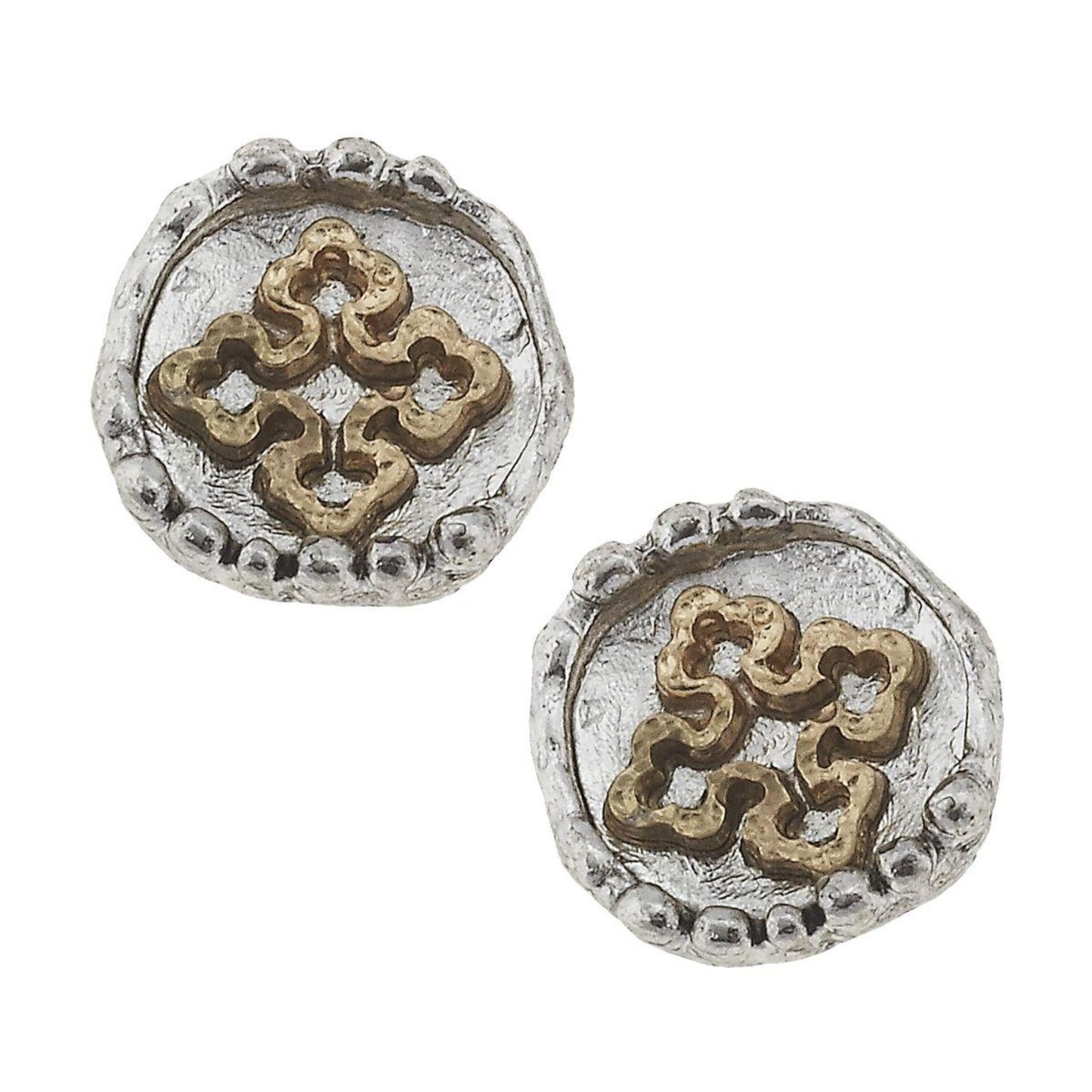 Open Cross Stud Earring