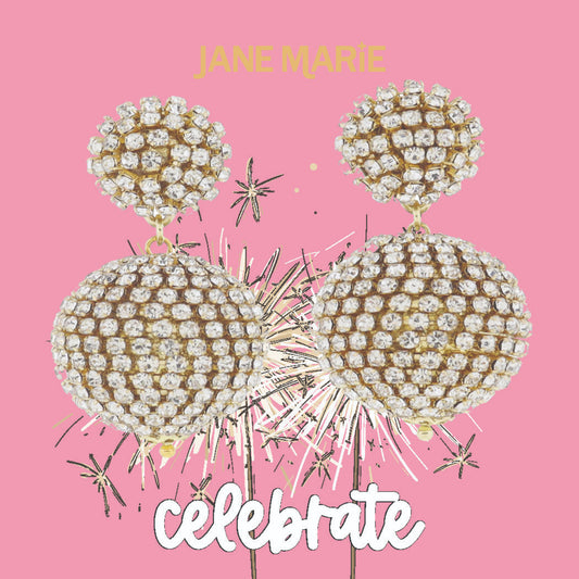 Pave Mini Crystal Dome Post and Pave Mini Crystal Wrapped Chunky Sphere Earrings