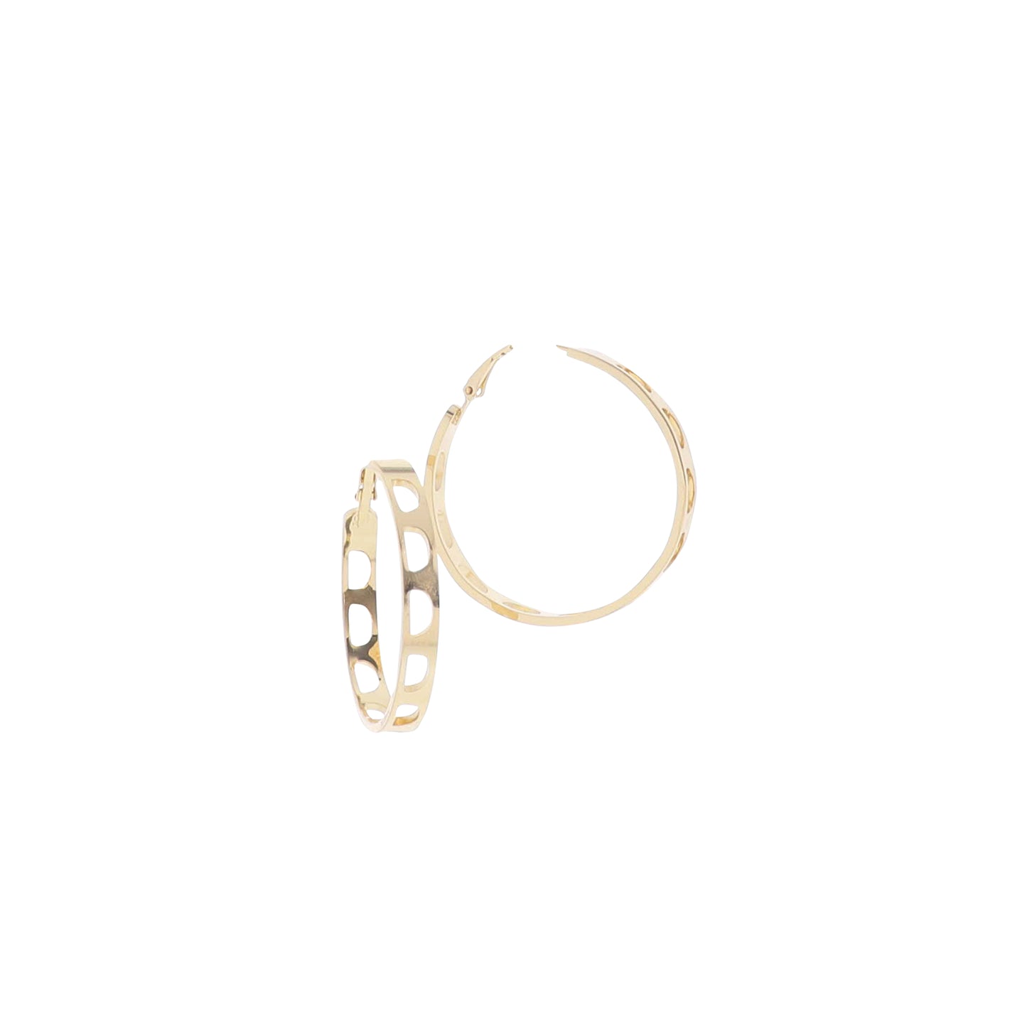Gold Initial "D" Hoop Earring