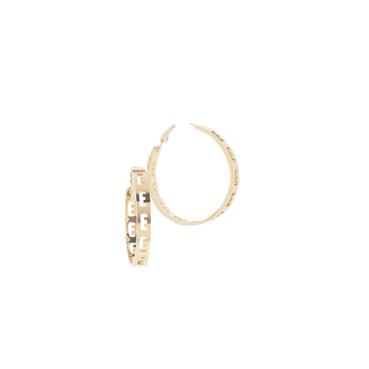 Gold Initial "E" Hoop Earring