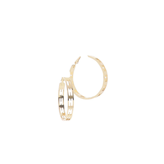 Gold Initial "H" Hoop Earring