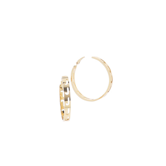 Gold Initial "J" Hoop Earring