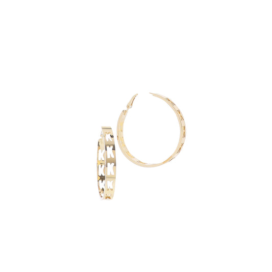 Gold Initial "K" Hoop Earring