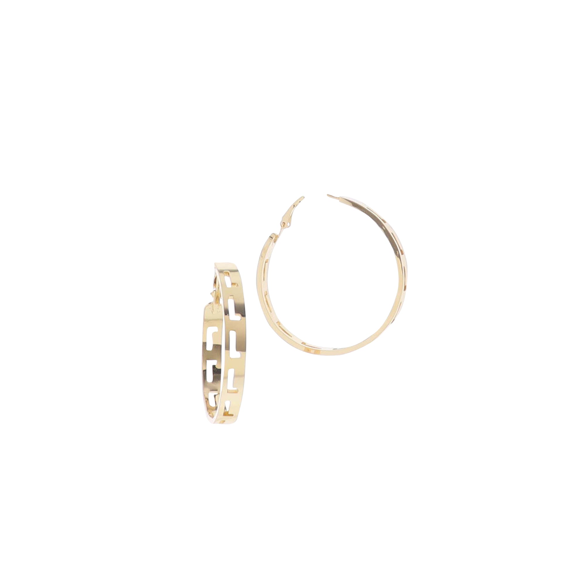 Gold Initial "L" Hoop Earring