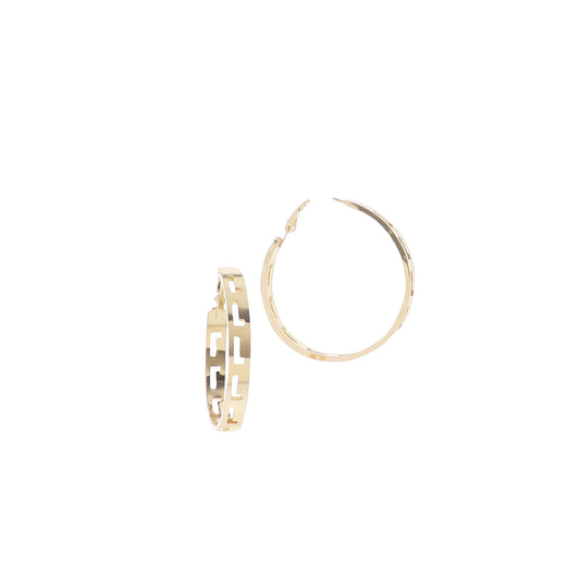 Gold Initial "L" Hoop Earring