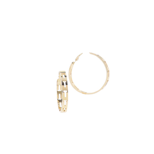 Gold Initial "T" Hoop Earring