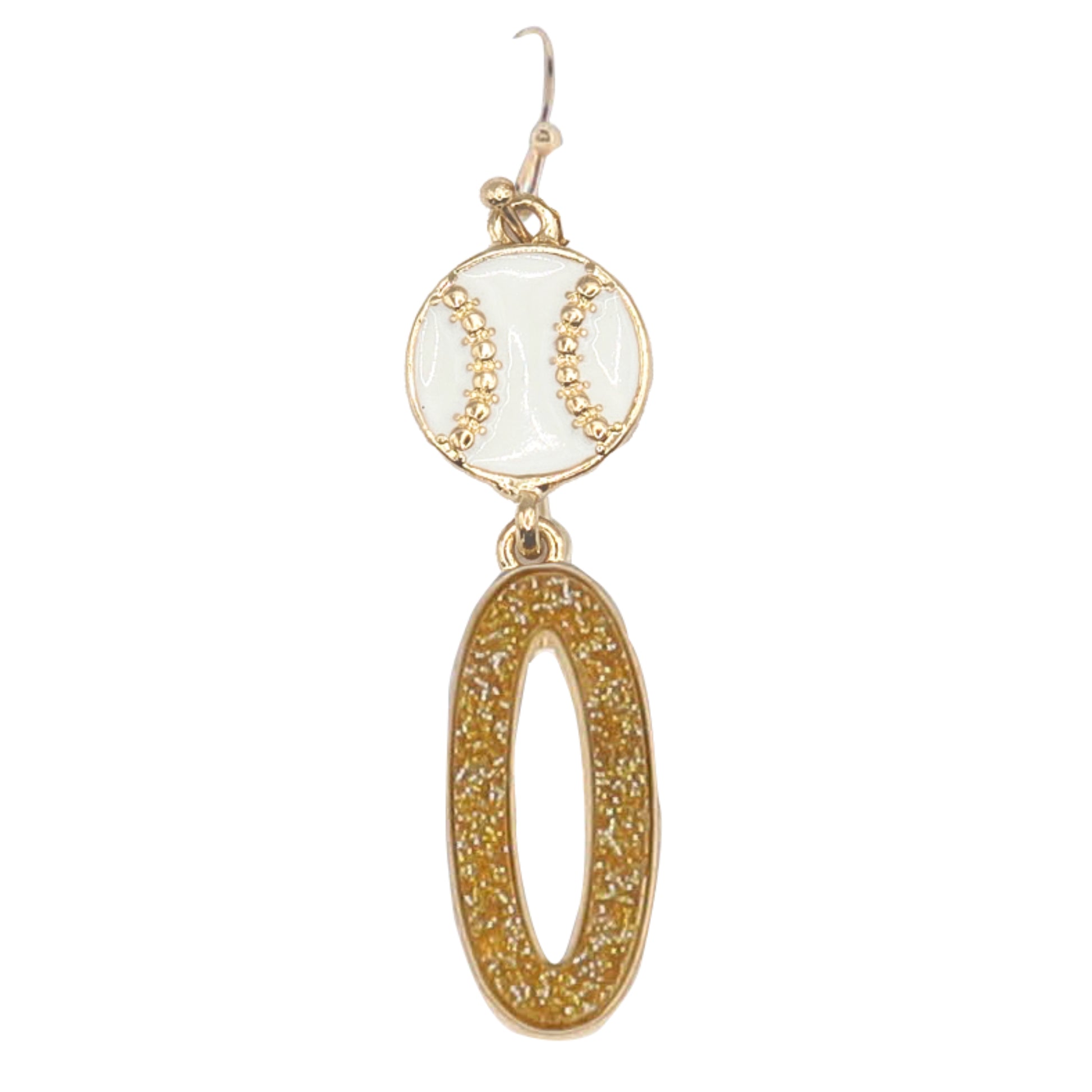 Build Your Players Team Number Baseball with Number 0 Earring