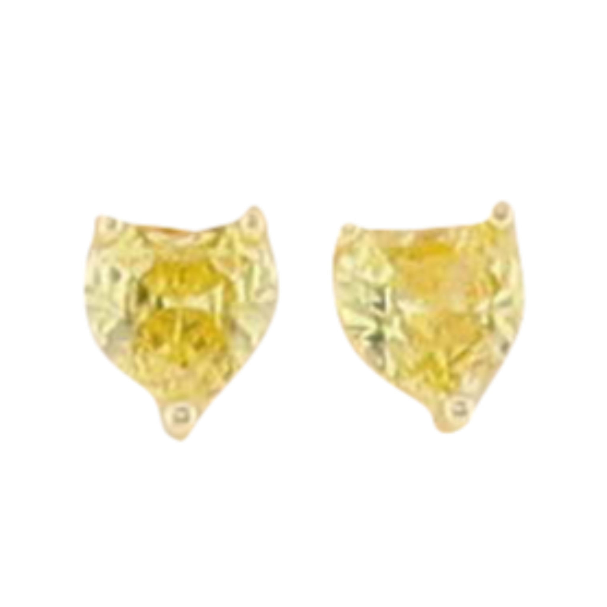 Kids 18K Gold Plated "November" Heart Earring