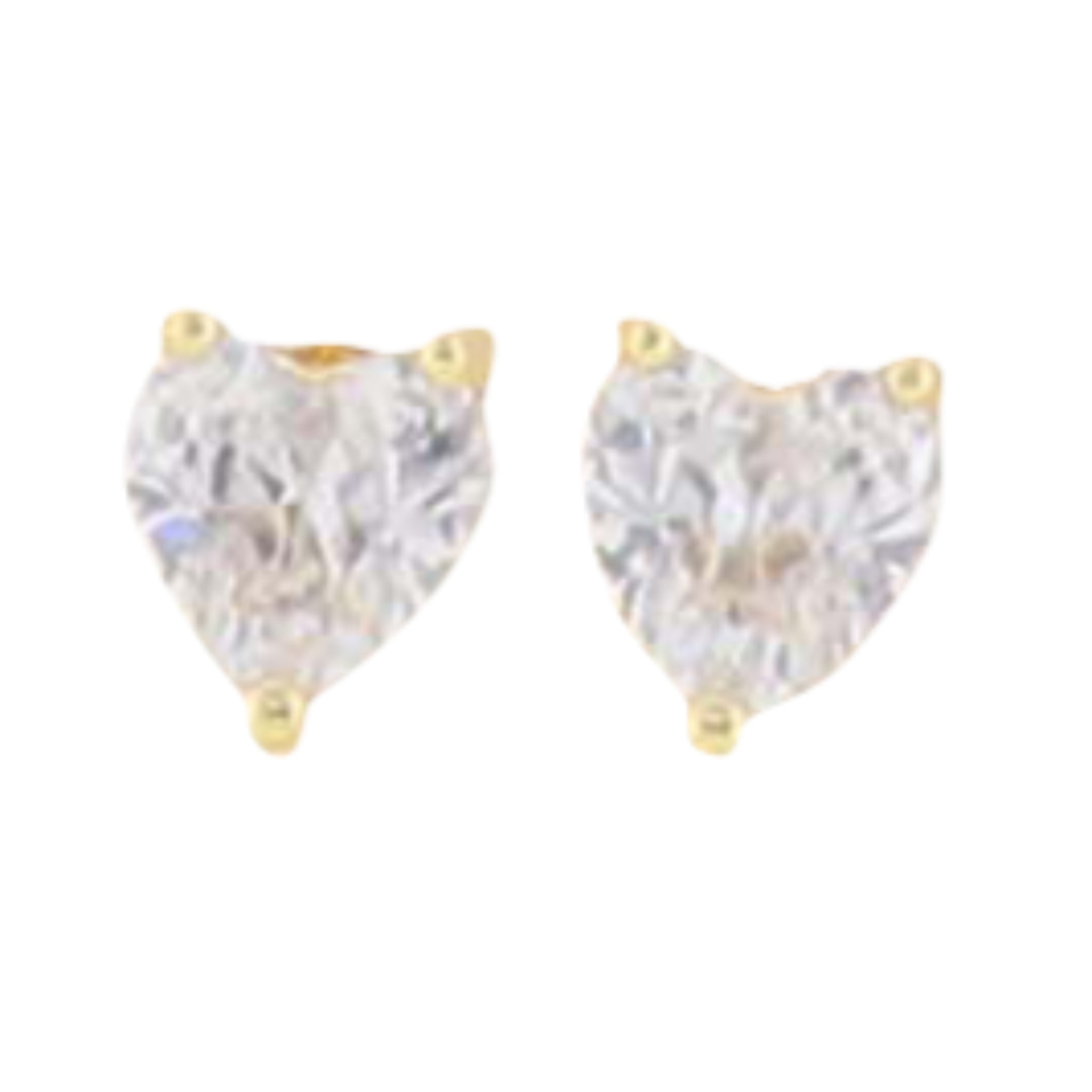 Kids 18K Gold Plated "April" Heart Earring