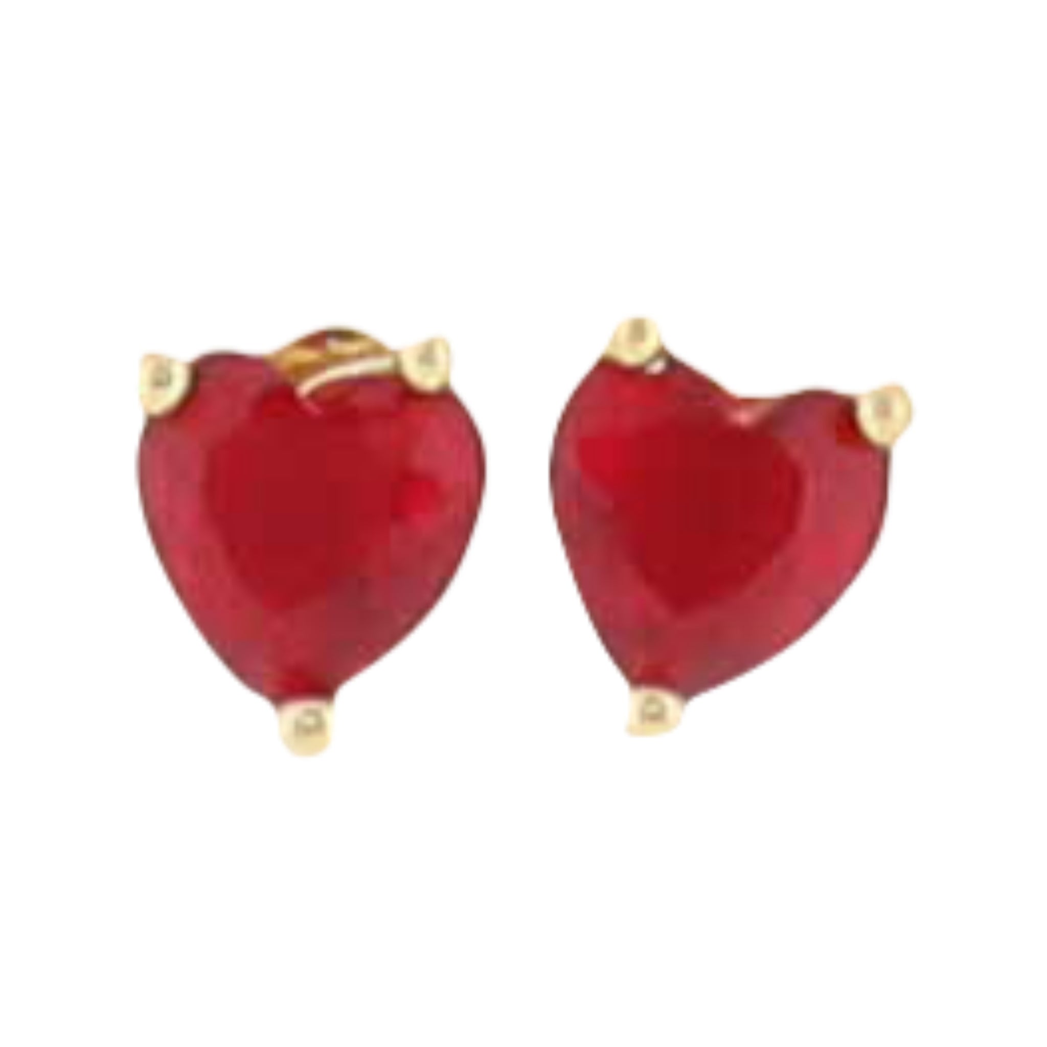Kids 18K Gold Plated "July" Heart Earring