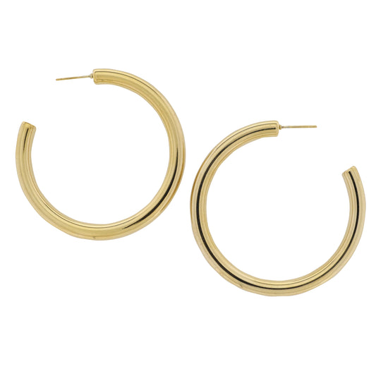 18K Gold Plated Large Hoop Earrings