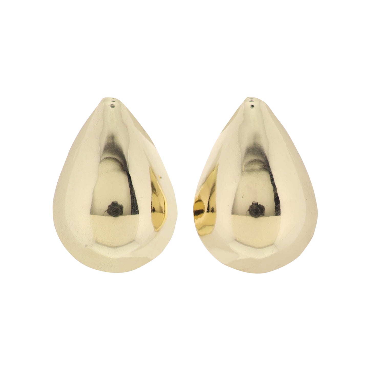 Gold Bubble Teardrop Earring