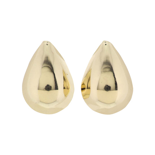 Gold Bubble Teardrop Earring