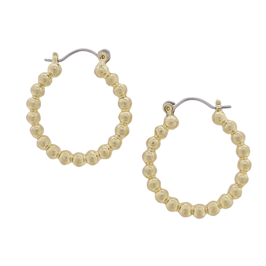 Gold Bubble Hoop Earring