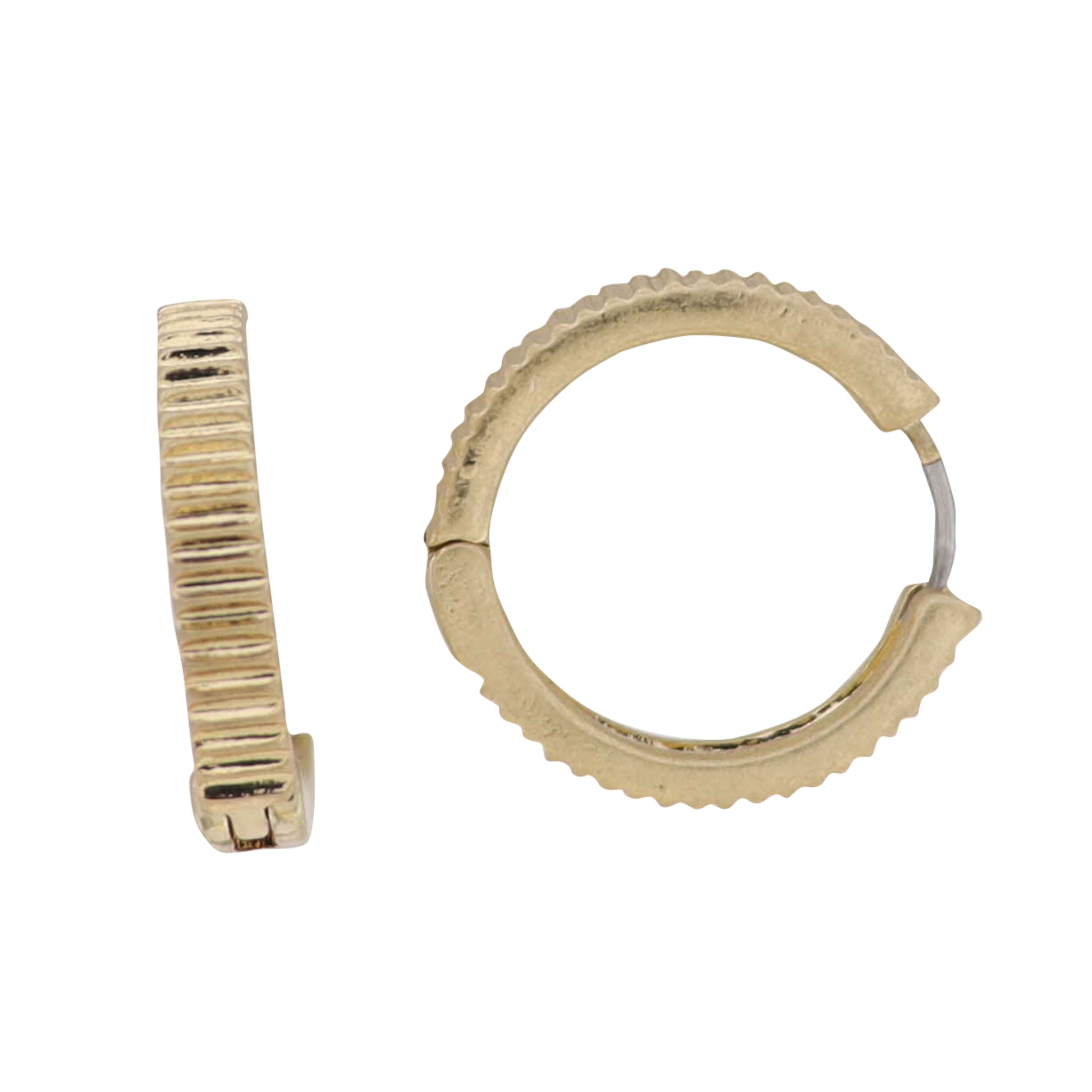 Gold Lined Hoop Earring